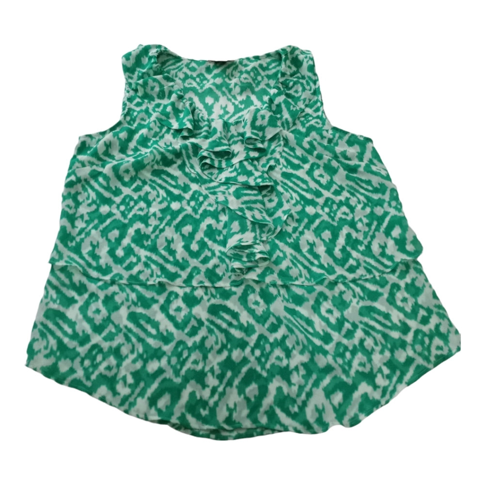 Ann Taylor Loft Women  Multicolor Chiffon Ruffled Front Sleeveless Top Size M